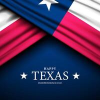 Texas independence day flag background with waving flag illustration vector