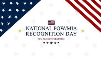 National pow mia recognition day with you are not forgotten text vector