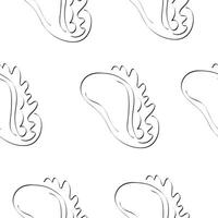 seamless pattern with fast food, namely tacos with vegetables drawn in line art style, for food or textile packaging vector