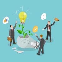 3D Isometric Flat Conceptual Illustration of From Failure To Success vector