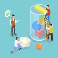 3D Isometric Flat Conceptual Illustration of DEI - Diversity, Equity And Inclusion vector