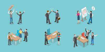 3D Isometric Flat Conceptual Illustration of Employee Onboarding vector
