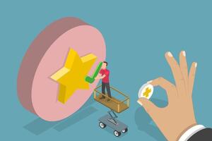 3D Isometric Flat Conceptual Illustration of Added Value. vector