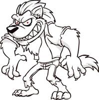 Illustration character mascot werewolf isolated in a white background vector