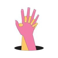 Illustration hand hold together unique design vector