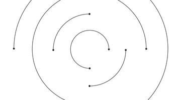 Illustration background circular tech unique design with blank background vector