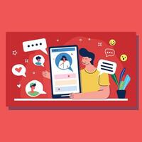 Dating Applications background vector