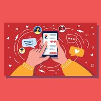 Dating Applications chat vector