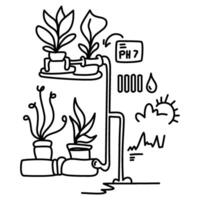 vertical farming system with plants growing in layers, showcasing sustainable agriculture and innovative food production. Perfect for educational materials, presentations vector