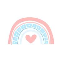 Cute colorful scandinavian rainbow background illustration template vector