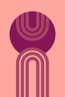 Geometric Boho Rainbow Background vector