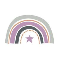 Cute colorful scandinavian rainbow background template illustration vector