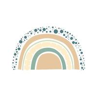 Cute colorful scandinavian rainbow background template vector