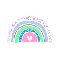 Cute colorful rainbow background template vector