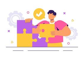 Office Workers Demonstrating Soft Skills like Communication and Empathy in a Flat Style vector