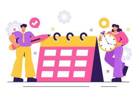 Business Professionals Demonstrating Essential Soft Skills in a Flat Cartoon Background vector