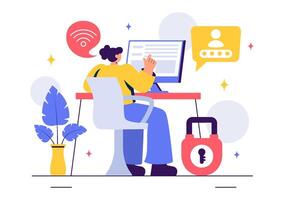 Ethical Hacker Examining Web Application Code for Cybersecurity Enhancement in Art vector
