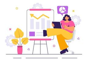 Corporate Employees Working Together to Improve Soft Skills and Productivity vector
