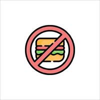 No burger icon illustration vector