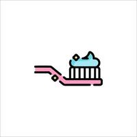 A toothbrush with a toothpaste on it vector