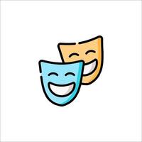 Two masks with a smile on each side vector