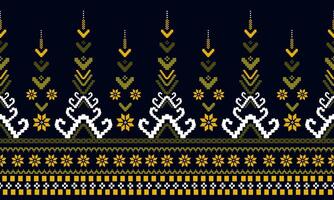 Beautiful seamless cross stitch pattern.geometric ethnic oriental pattern traditional background.Aztec style,abstract,,illustration.design for texture. vector
