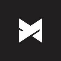 letters mn abstract overlap simple geometric logo vector