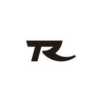 letter tr simple geometric motion dynamic logo vector