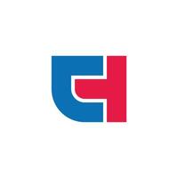 letters ct colorful simple geometric linked logo vector