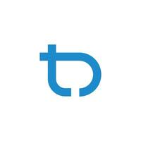 letters td simple linked loop geometric logo vector
