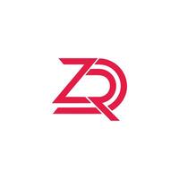 letters zr fast run motion logo vector