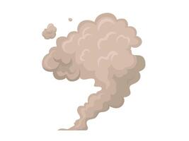 Smoke Cloud and Dust Explosion Puff, smog flow, animation of fast motion vector