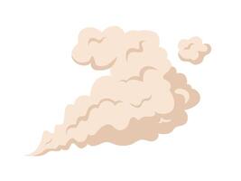 Smoke, cloud of dust, car exhaust stream, smog flow, animation of fast motion vector