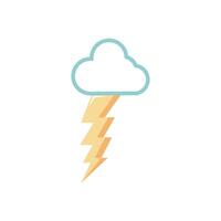 Cloud and lightning. vector