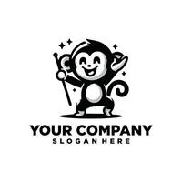 Monkey logo design template vector