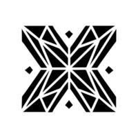 A black and white geometric design with a star in the middle vector
