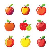 Apple sticker set vector