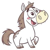 Cartoon donkey on white background vector
