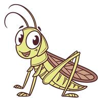Cartoon grasshopper insect vector