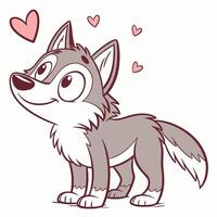 Fox in cartoon style vector