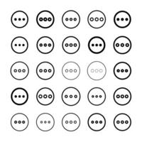 Three dots icon set vector