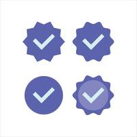 Four blue check marks on a white background vector
