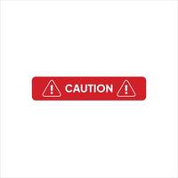 Caution sign on white background vector