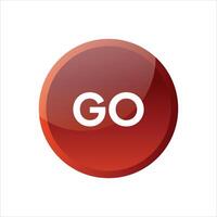 Go button icon vector