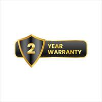 A 2 year warrant logo on a white background vector