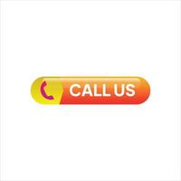 Call us button with a yellow and red background vector