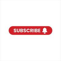 A red subscribe button is highlighted on the screen vector