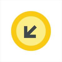 A yellow circle with an arrow pointing to the left vector