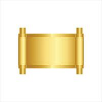 A golden scroll is displayed vector