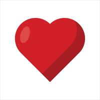 A red heart icon on a white background vector